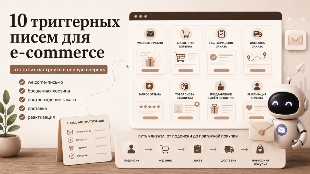 10 триггерных писем для e-commerce, которые стоит настроить в первую очередь