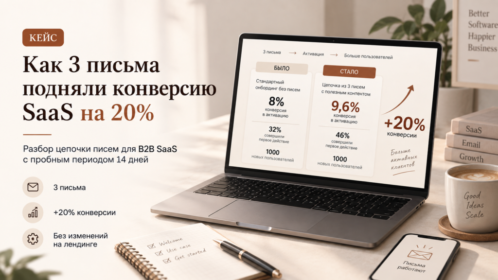 Как 3 письма подняли конверсию SaaS на 20%