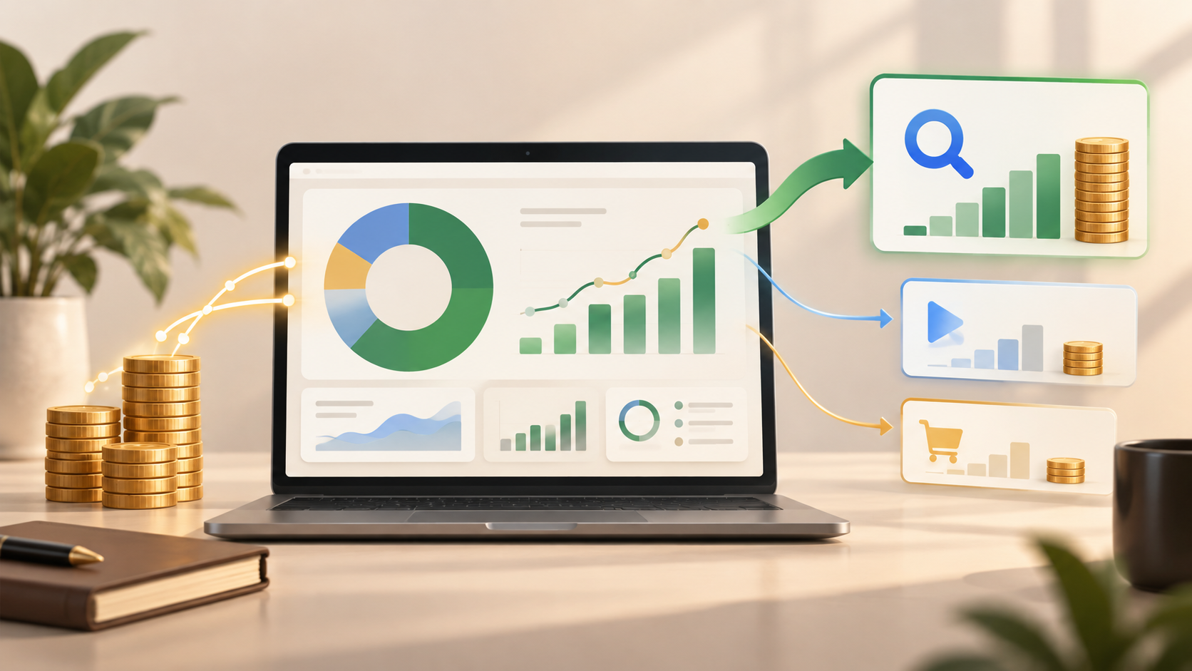 Google Ads — распределение рекламного бюджета между приоритетными и дополнительными каналами